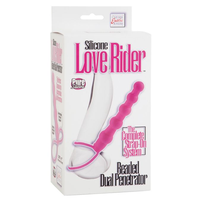 Страпон на пенис California Exotic Novelties Silicone Love Rider Beaded Dual Penetrator черный SE-1515-40-3 - California Exotic Novelties - Насадки на Член - Купить
